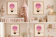 Baby girl nursery digital poster, a Decorative Illustration by Oleksandra Illustrates (Thumbnail 3 of 5)