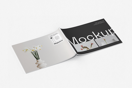 Landscape Magazine Mockup – US Size, a Books & Magazine Mockup by Mockupdaddy