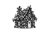 Cute House Silhouette Bundle, an Illustration by Designs_River (Thumbnail 15 of 31)