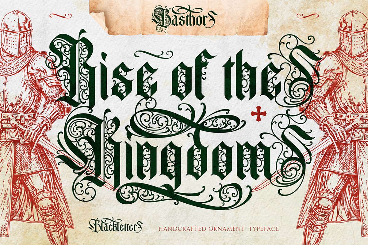 Basthor, a Blackletter Font by Burntilldead (Photo 12 of 12)