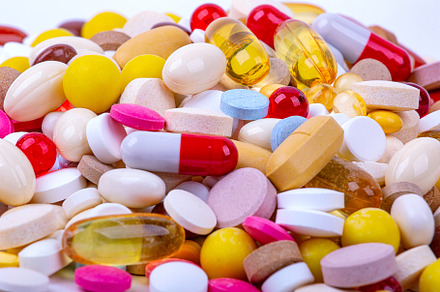 background of multicolored tablets, a Health & Medical Photo by Photo for You