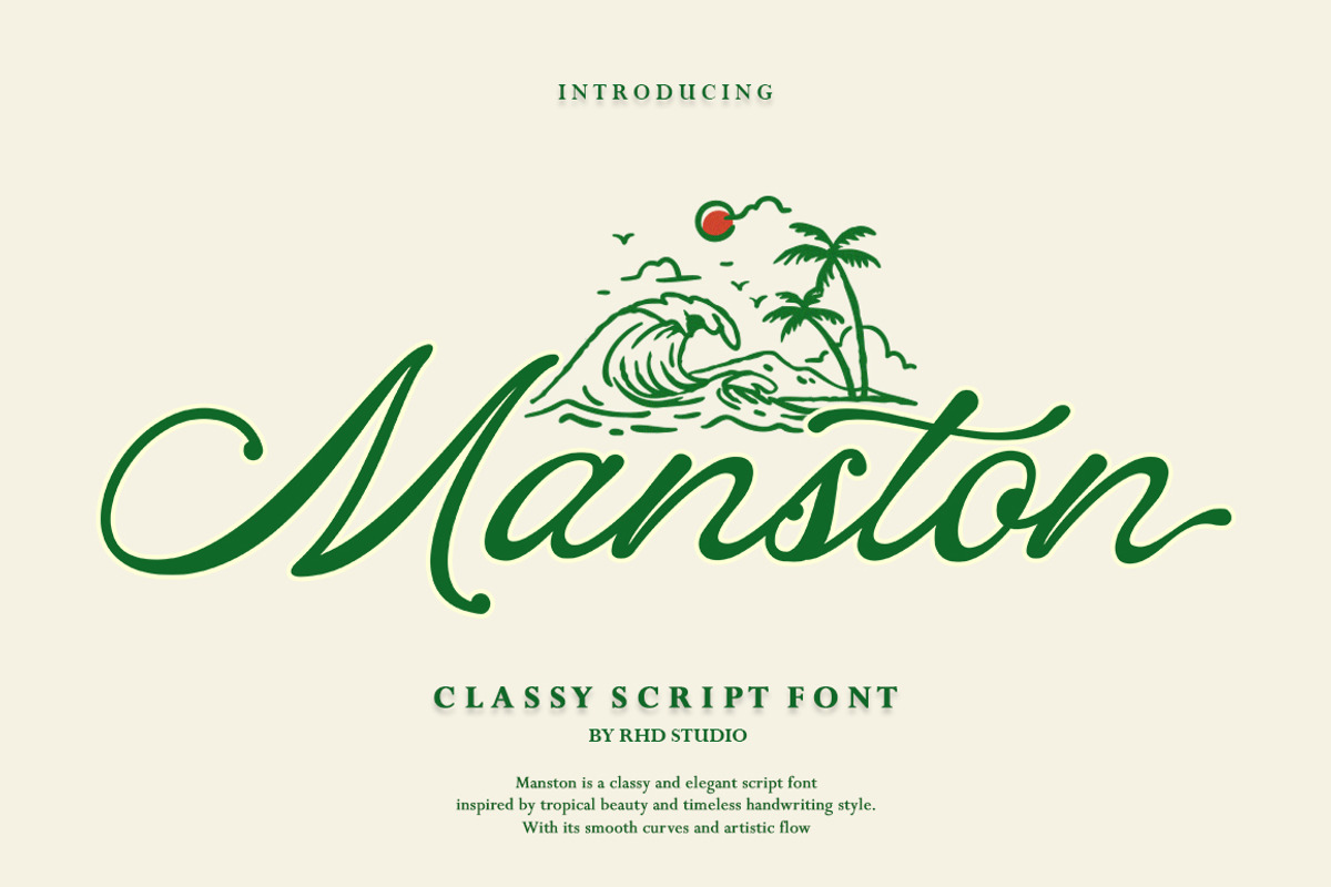 Manston, a Script Font by StudioRhd (Photo 1 of 8)