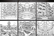80 Sci-Fi Coloring Pages Bundle, a Brochure Template by LA Design (Thumbnail 4 of 10)