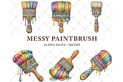 Messy Paintbrush Clipart PNG, an Illustration by Memories By Lea (Thumbnail 4 of 8)