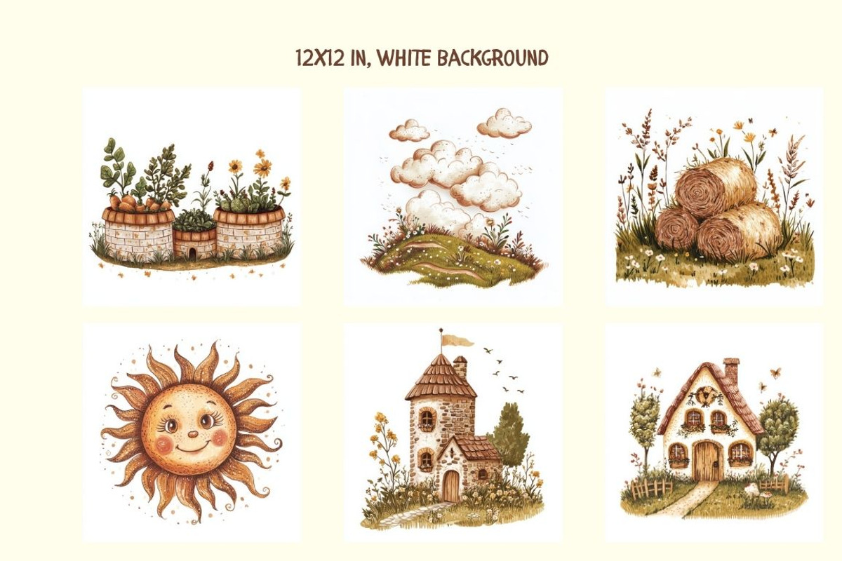 Whimsical Fantasy Boho Village Set, an Animal Illustration by The Best Digital Plaza (Photo 2 of 5)