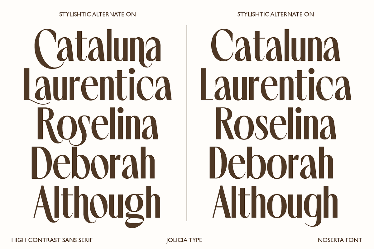 Noserta | Modern Sans, a Sans Serif Font by Jolicia Type (Photo 7 of 14)