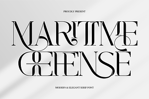 MARITIME DEFENSE - MODERN SERIF FONT