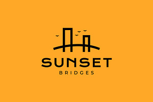 bridge building construction logo, a Branding & Logo Template by devastd