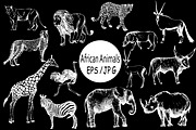 African Animals, an Animal Illustration by Ecaterina Sciuchina (Thumbnail 2 of 7)