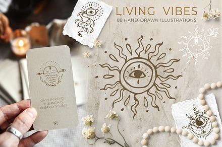 Living Vibes . 88 illustrations, an Outline Icon by EYWA ART