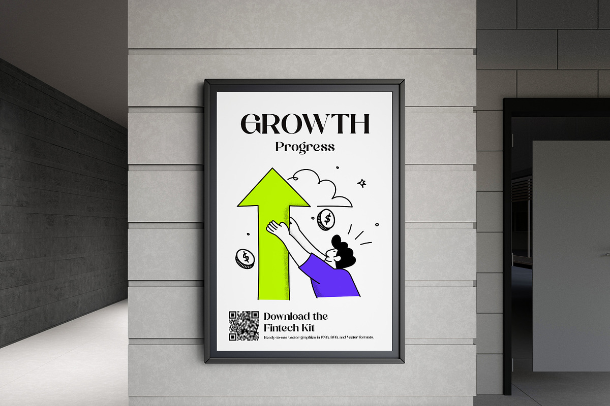 Trendy Fintech Wobbly Illustration, a Finance Illustration by Creative Graphics (Photo 5 of 7)