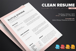 Clean Resume Template Vol.5