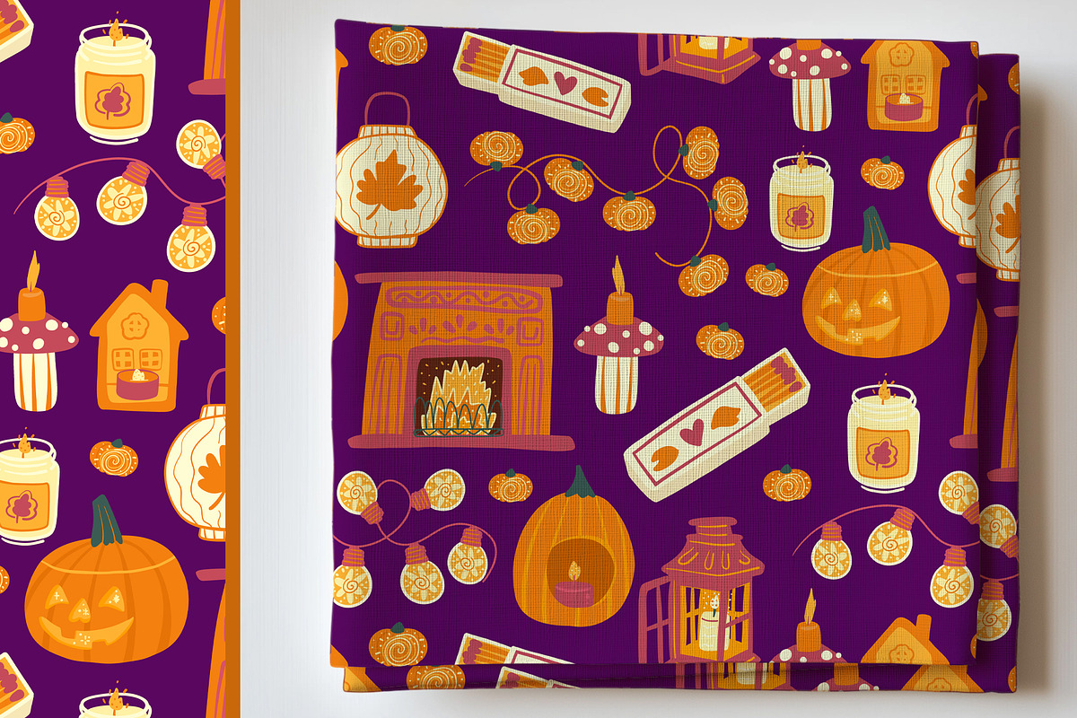 Halloween light clipart & patterns, a Seasonal Illustration by Carpet Tapete Pretzel (Photo 8 of 14)