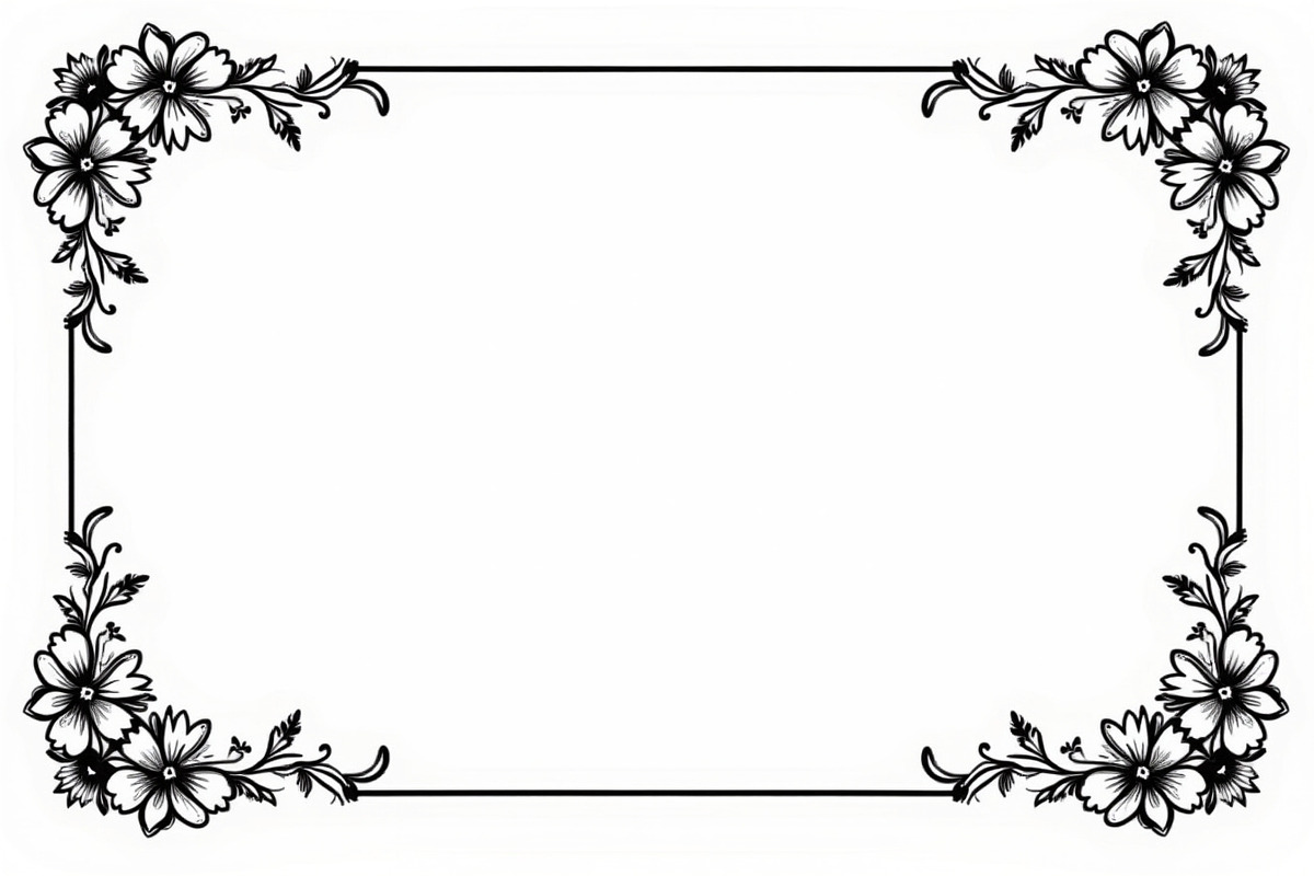 Elegant Floral Border Vector, an Illustration by BIPLOB EXPERT (Photo 6 of 9)
