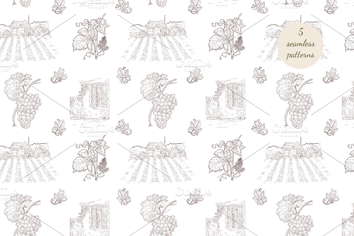 Wine inspired collection. Hand drawn, a Decorative Illustration by YvY (Photo 3 of 9)