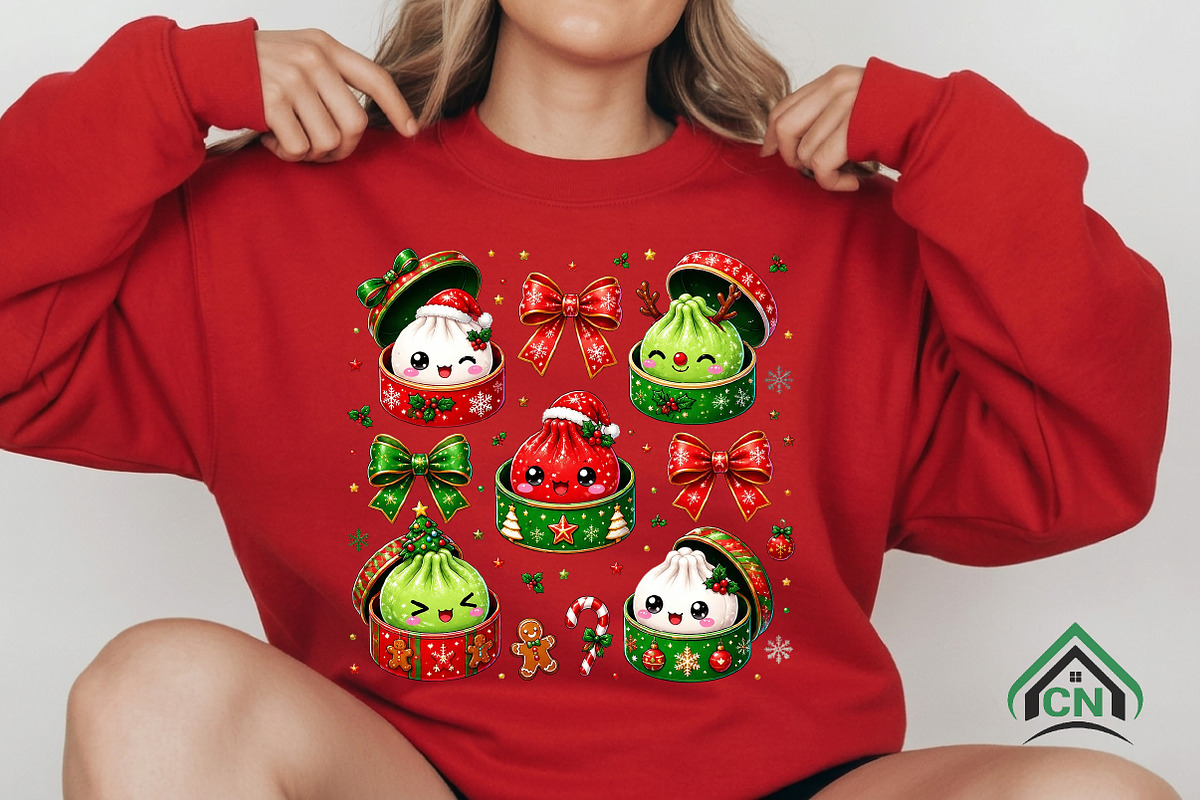 Cute Christmas Dumpling PNG, a Seasonal Illustration by Craft Nest (Photo 4 of 6)