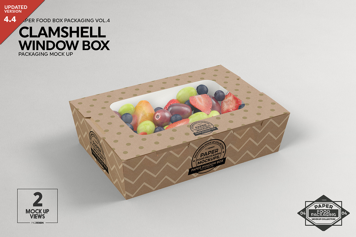 Clamshell Window Box Mockup, a Packaging Mockup by INCDesign (Photo 1 of 7)