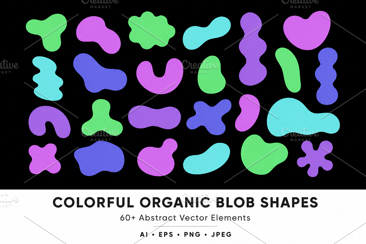 Colorful Blob Shapes, an Object Graphic by Olena Halahan (Photo 1 of 5)