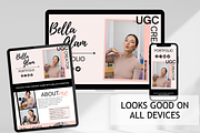 UGC Creator Website Canva Template, a Landing Page Template by Mindful Digital Co. (Thumbnail 2 of 9)