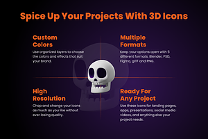 3D Halloween Icons