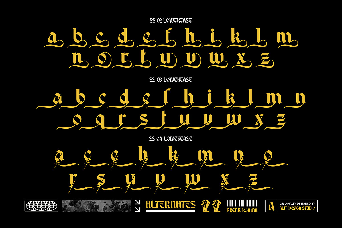 Break Roman Typeface, a Blackletter Font by alit design (Photo 11 of 17)