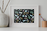 Floral humming bird pattern, a Pattern Graphic by Queen of Infographics (Thumbnail 3 of 4)