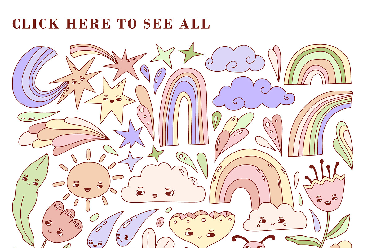 GROOVY NATURE illustrations patterns, an Object Illustration by Lena Nikolaeva (Photo 4 of 15)