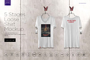 Loose Shirt On 5 Stages Mock-up, a Hoody Mockup by Mocca Mockups Store (Thumbnail 69 of 69)