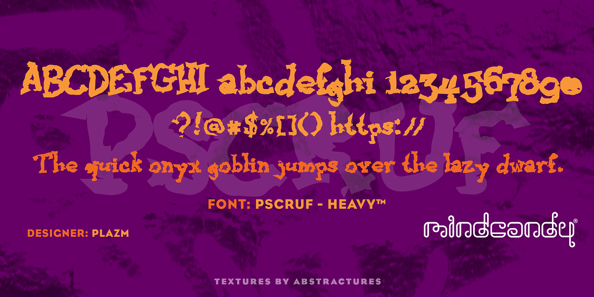 Pscruf™, a Font by MINDCANDY (Photo 2 of 2)