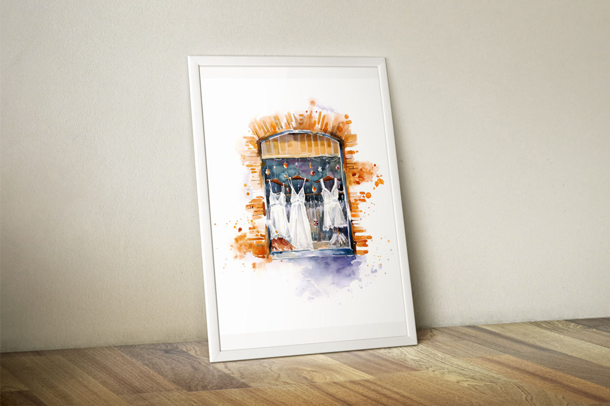 Shop window watercolor illustration, an Illustration by Kamenuka (Photo 2 of 4)