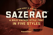 SAZERAC – A Bold Vintage Style Font, a Sans Serif Font by Komet & Flicker (Thumbnail 1 of 15)