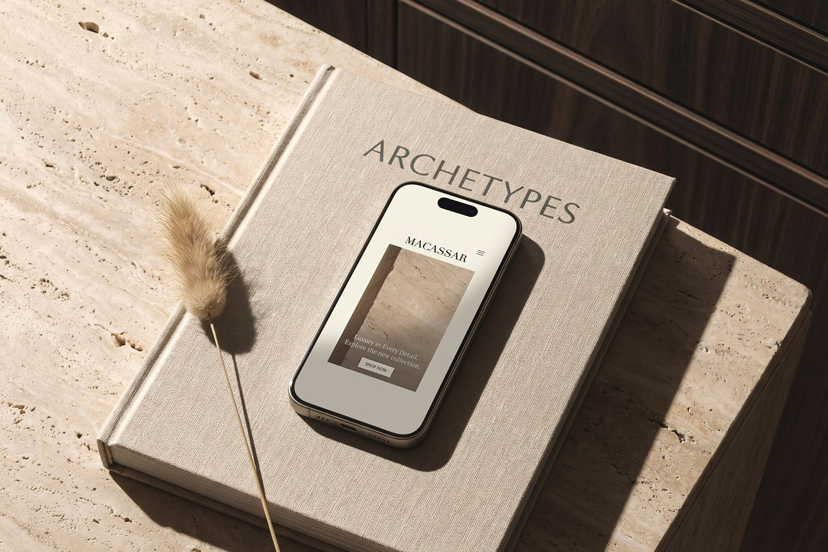 Macassar Device & Stationery Mockups, a Device Mockup by Iconogenic (Photo 5 of 6)