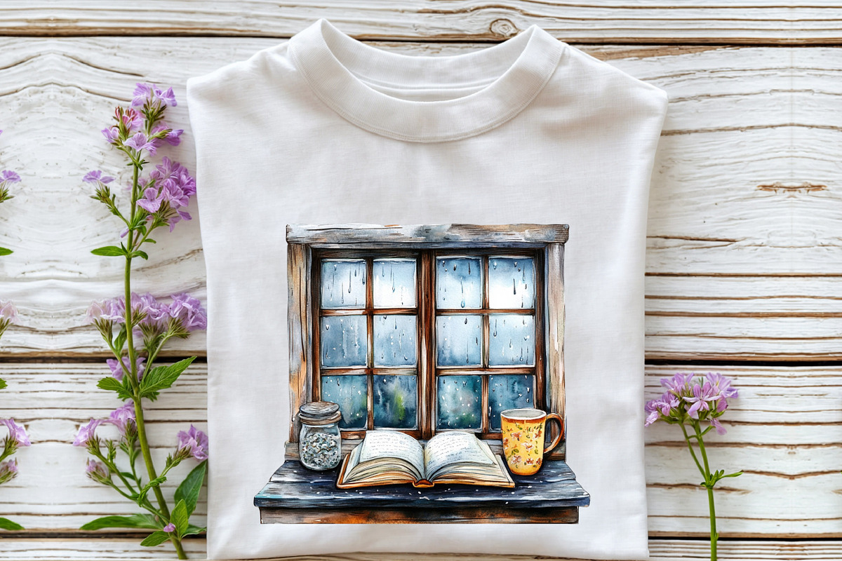 Watercolor Autumn Cozy Reading Clipa, an Illustration by Rose Art (Photo 4 of 7)