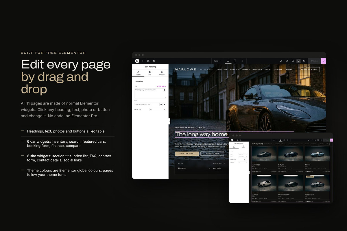 Marlowe Car Rental WordPress Theme, a WordPress Template by Tomasz Ganclerz (Photo 3 of 21)