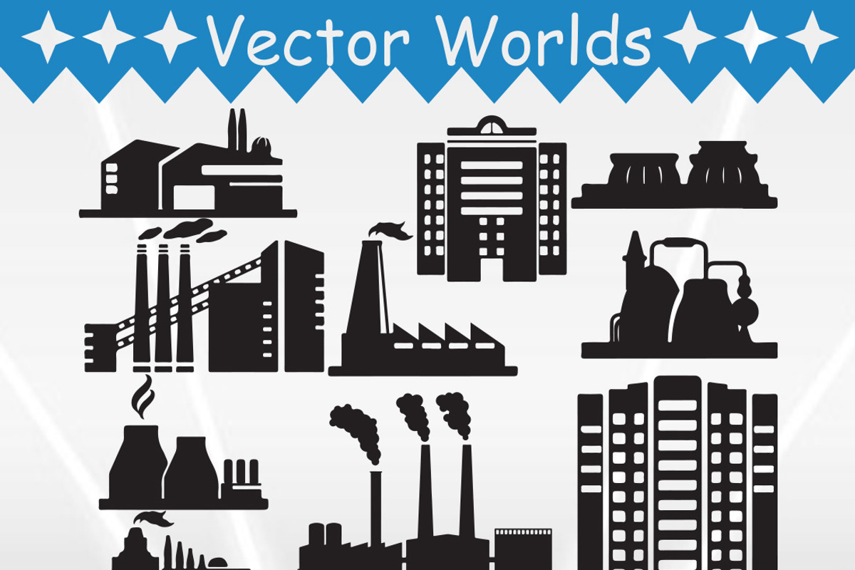 Brick Factory Svg, Factory Svg, an Object Graphic by VectorWorlds (Photo 3 of 3)