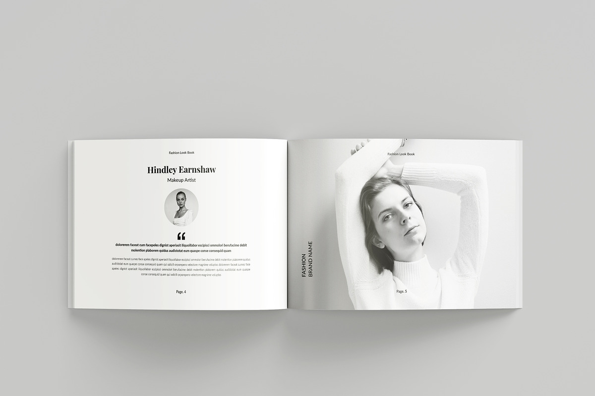 Fashion Lookbook Template Landscape, a Brochure Template by Spark_Creative (Photo 3 of 17)