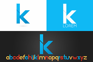Letter K logo vector icon