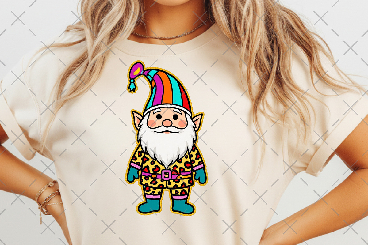 Christmas Gnome Glitter Brushstroke, an Illustration by Craft Nest (Photo 5 of 6)