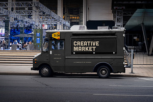 Food Truck PSD Mockup Template