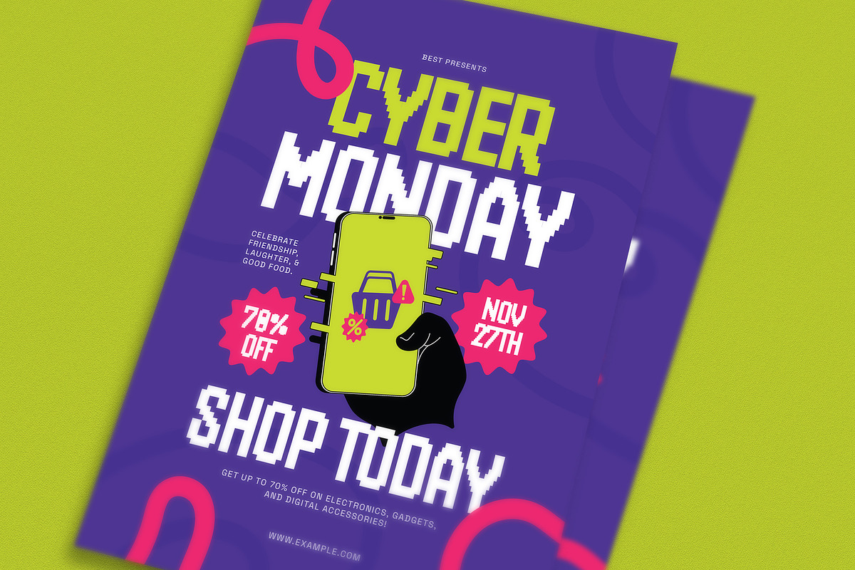 Cyber Monday Sale Flyer, a Flyer Template by Guuver (Photo 2 of 3)