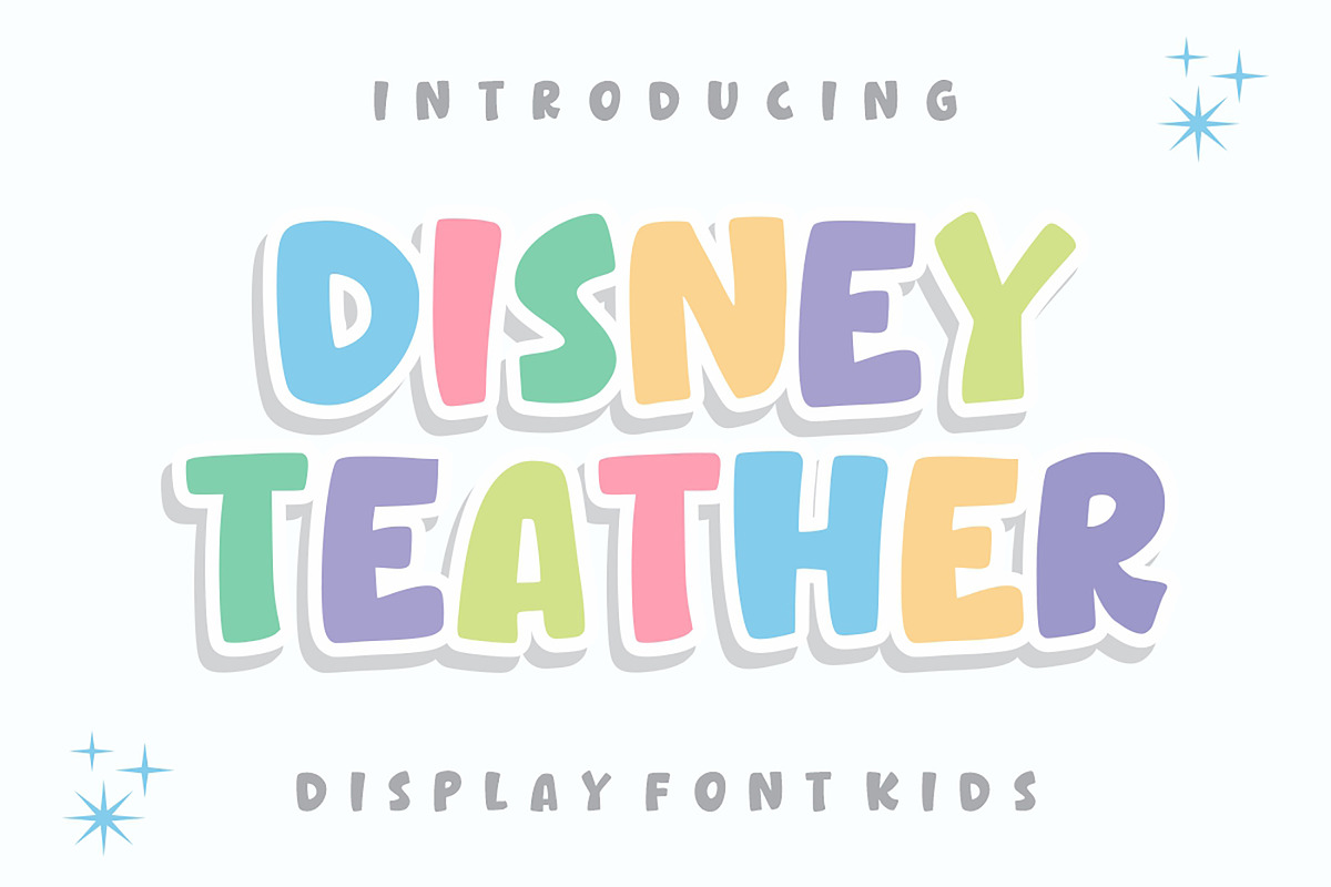 Disney Teather, a Font by Limited.studio (Photo 1 of 7)