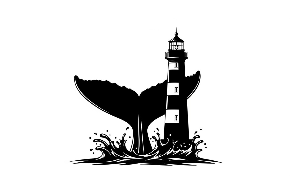 Whale Tail Lighthouse Bundle, an Object Illustration by yasushie (Photo 3 of 31)