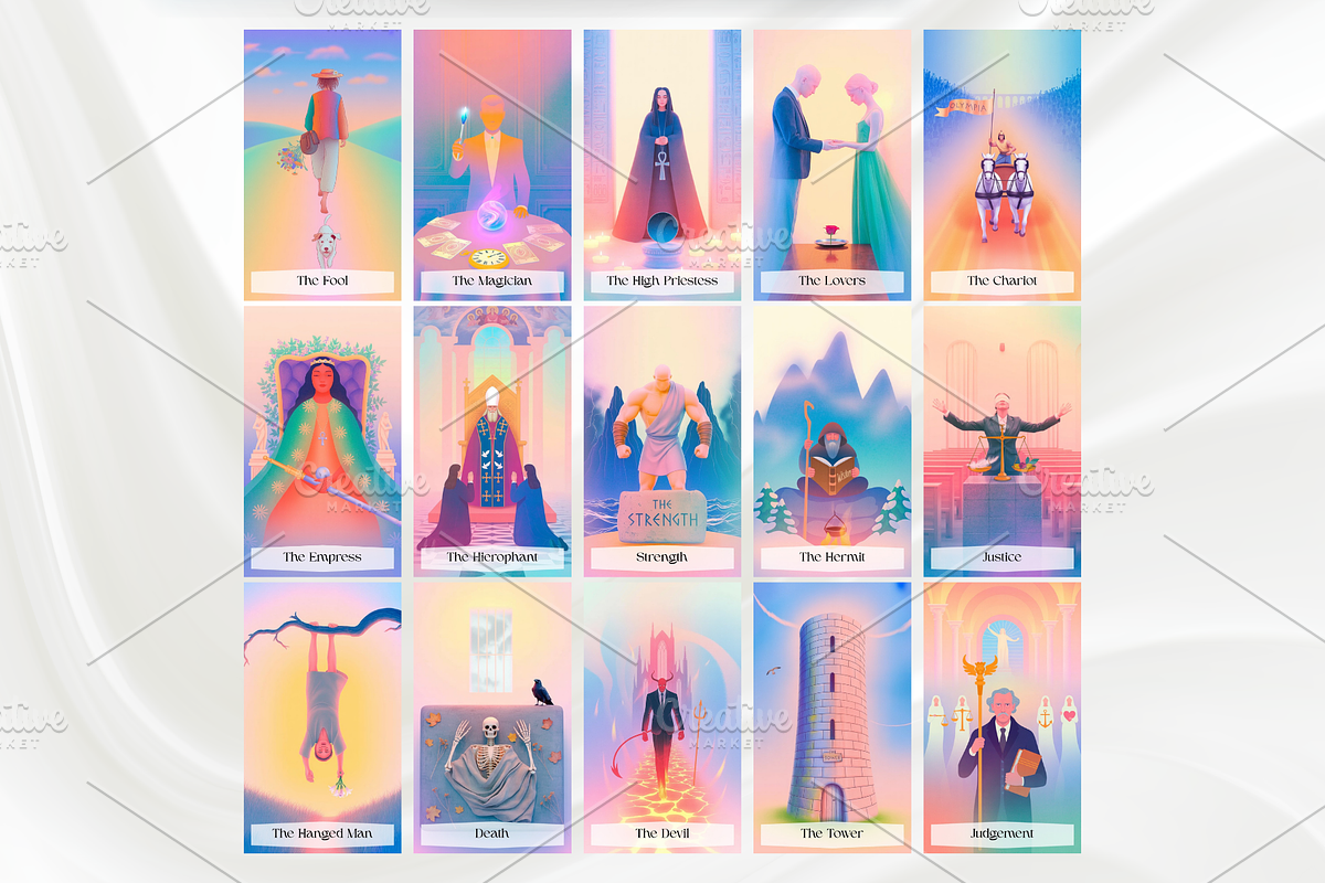 Aura Tarot Deck Colorful Tarot, a Decorative Illustration by Mugio (Photo 2 of 5)