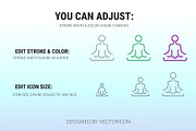wellness minimalist outline icon set, an Outline Icon by Icons (Thumbnail 3 of 3)
