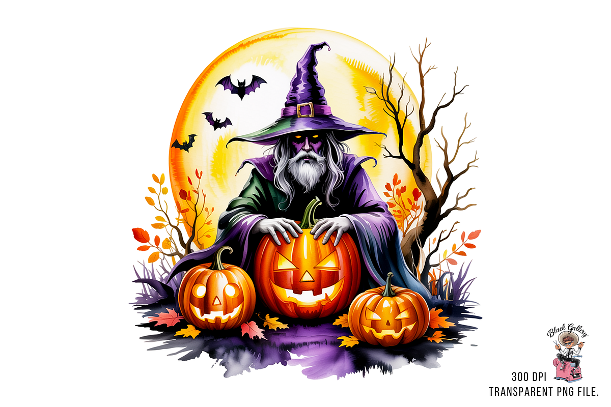 Creepy Skeleton Witch PNG Bundle, a Graphic by Clipart Studio (Photo 6 of 11)