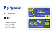 Pop Eyewear Gift Voucher, a Card Template by StreaksideStd (Thumbnail 1 of 2)