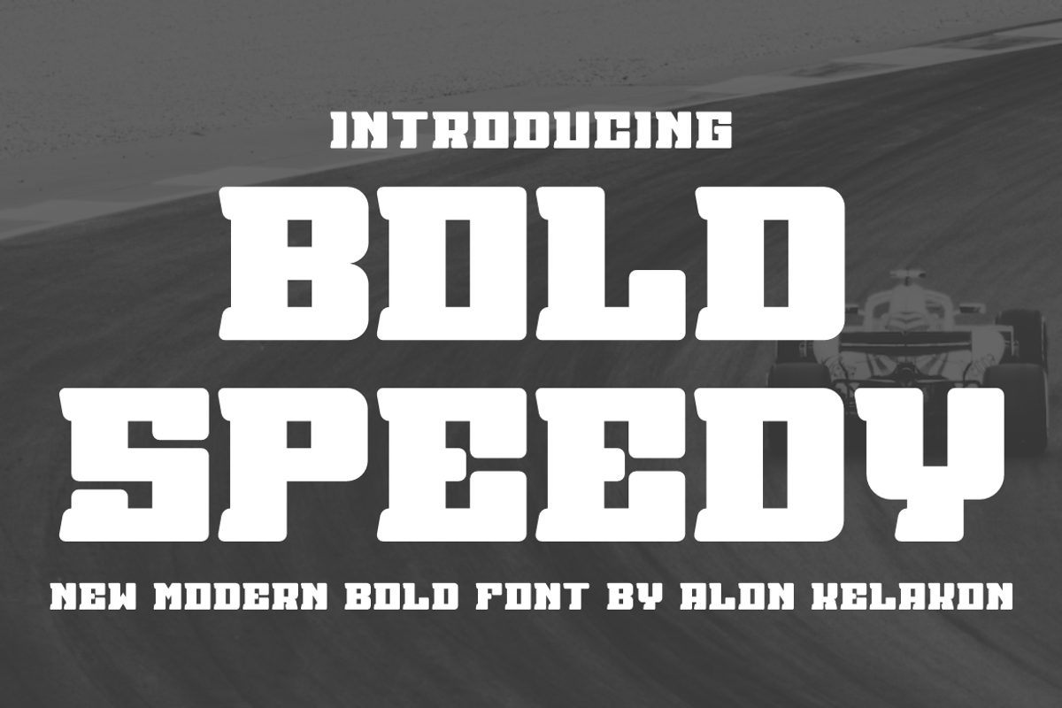 Bold Speedy, a Serif Font by alon kelakon (Photo 1 of 5)