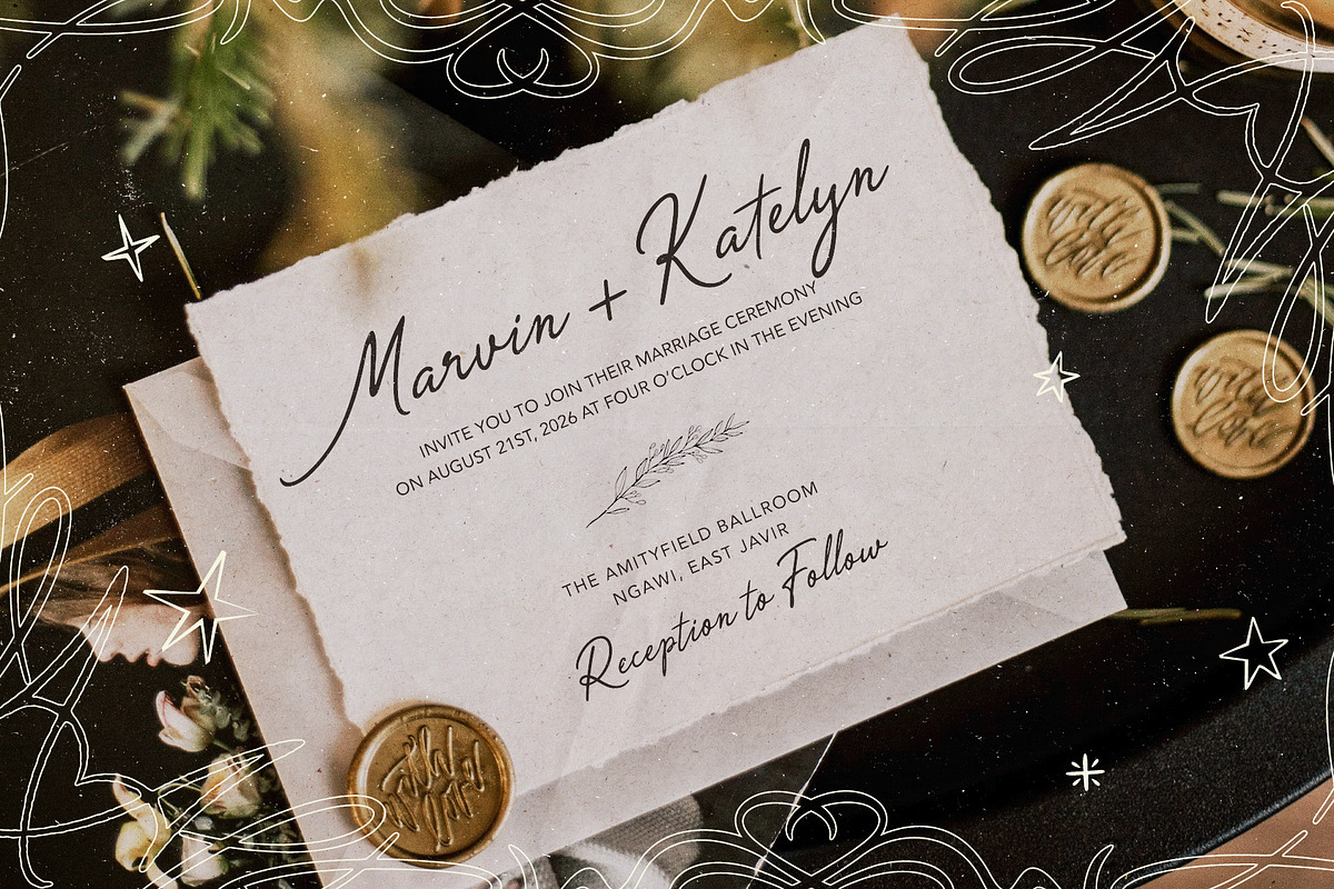 Royale Magnolia Romantic Vintage Duo, a Script Font by Tyasify (Photo 8 of 15)