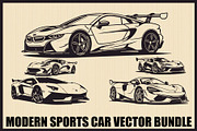 High Speed Sports Car Bundle, an Illustration by Designer_Momina (Thumbnail 1 of 7)