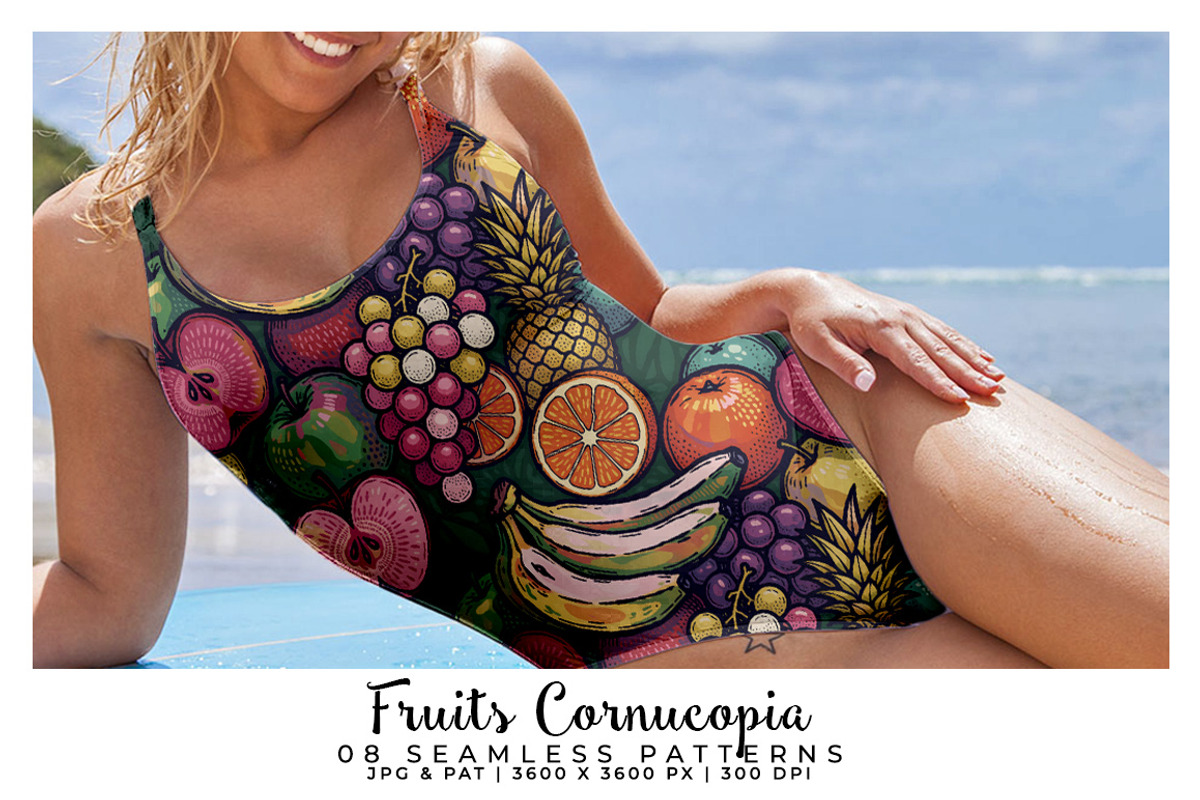 Fruits Cornucopia, a Pattern Graphic by Digital Art Creations (Photo 5 of 6)